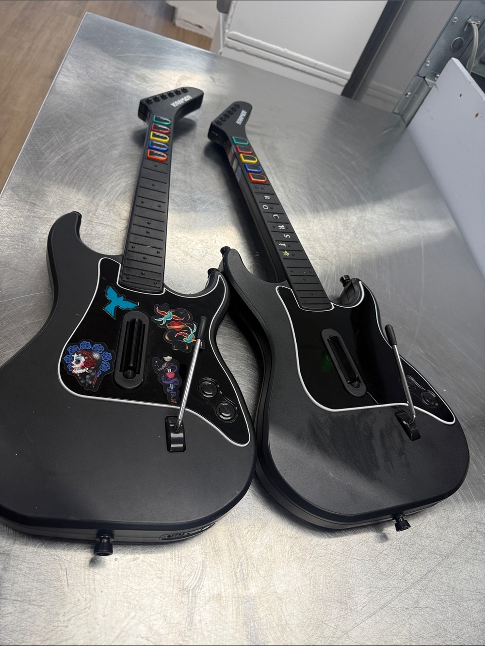 SellersMerch Black Rhythm Game Guitars with Multicolor Buttons